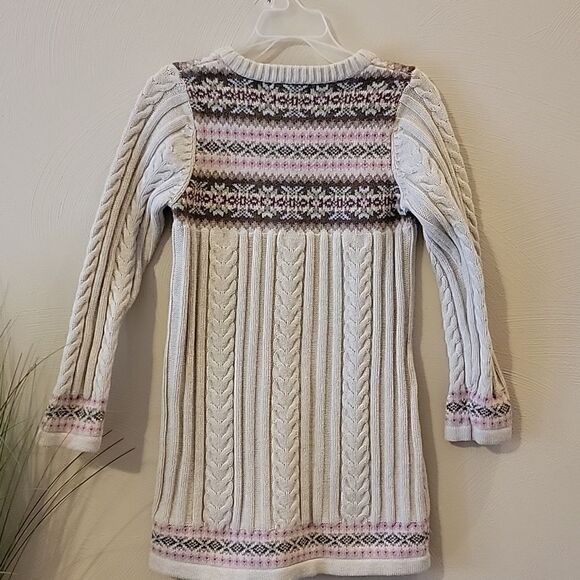JILLIAN'S CLOSET IVORY FAIR ISLES LONG-SLEEVE SWEATER DRESS, SIZE 6X - Picture 7 of 12